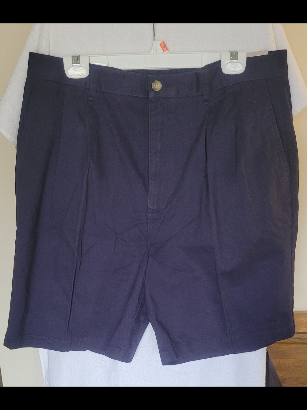 Covington Navy Flat-Pleated Front Men's Business, Casual Shorts, 36, MWT, (308)